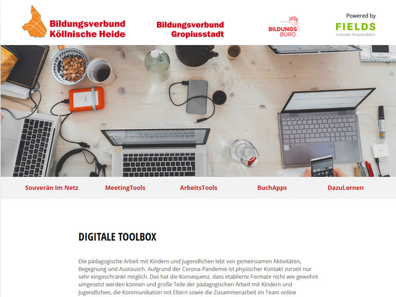 Digitale Toolbox des Bildungverbund Köllnische Heide
