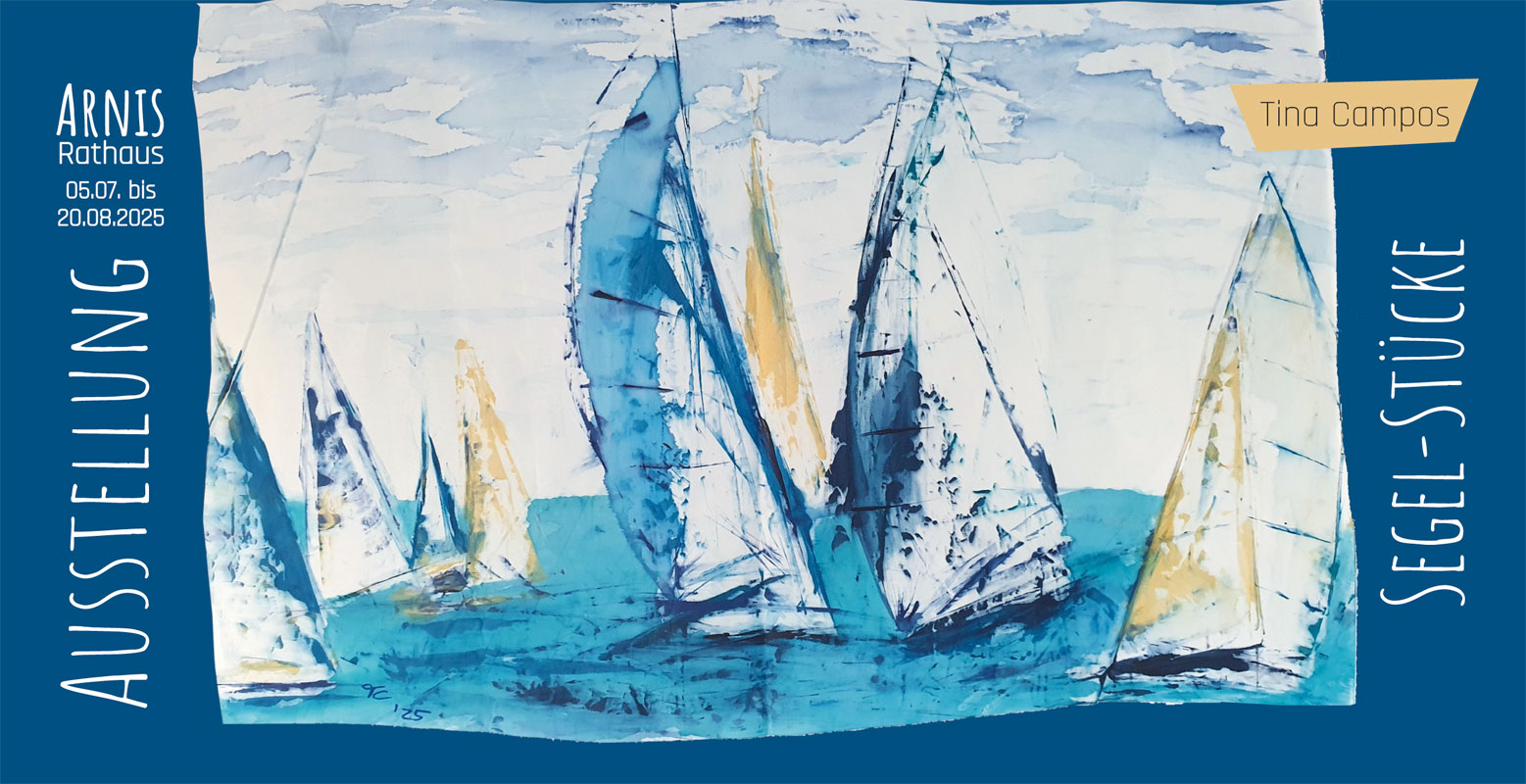 Flyer Ausstellung Segelstücke 2025